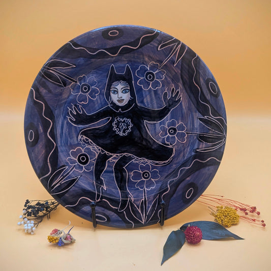 Bakeneko' Ceramic Plate by Ciara Veronica Dunne